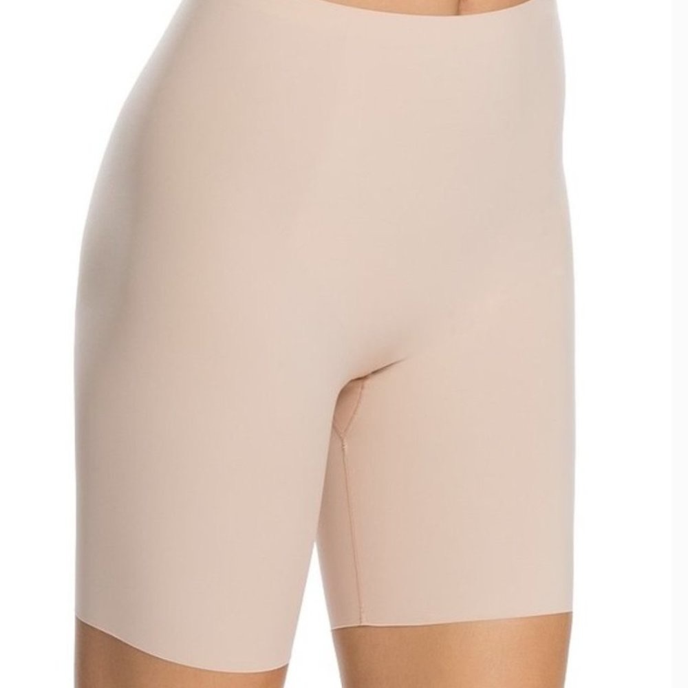 Spanx Thinstincts Mid Thigh High Waist Nude Shorts